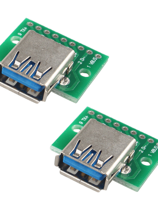 HALJIA 2pcs USB3.0 to DIP 2.54mm 9pin Female Pcb Converter Connectors