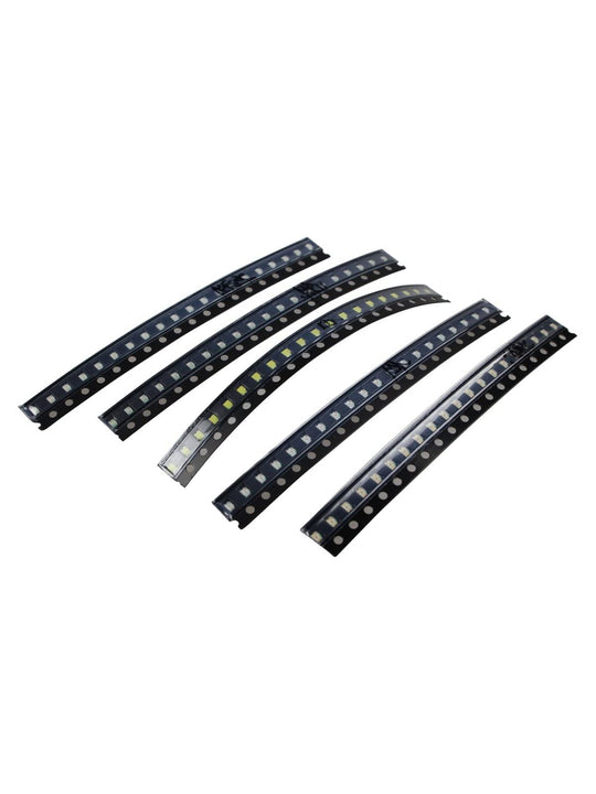 HALJIA 0805 SMD LED Red/Yellow/Green/White/Blue Light-Emitting Diode Set - Black (100 PCS) Compatible with Arduino Raspberry Pi DIY Etc