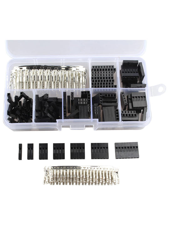 HALJIA 2.54mm Dupont Wire Jumper Pin Header Connectors M/F Crimp Pins Kit (310Pcs)