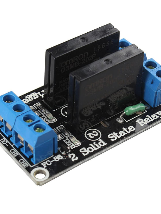 HALJIA 2 Channel 5V Solid State Relay Module With Resistive Fuse Compatible with Arduino Uno Duemilanove MEGA2560 MEGA1280 Raspberry Pi ARM DSP PIC