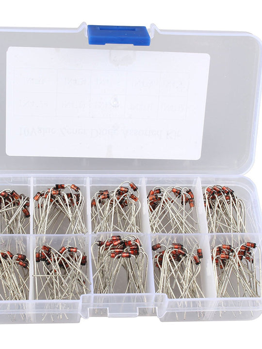 HALJIA 200 Pcs 10 Value 1W Zener diode Assorted Kit Set, Model: 1N4728 1N4729 1N4730 1N4731 1N4732 1N4733 1N4734 1N4735 1N4736 1N4737