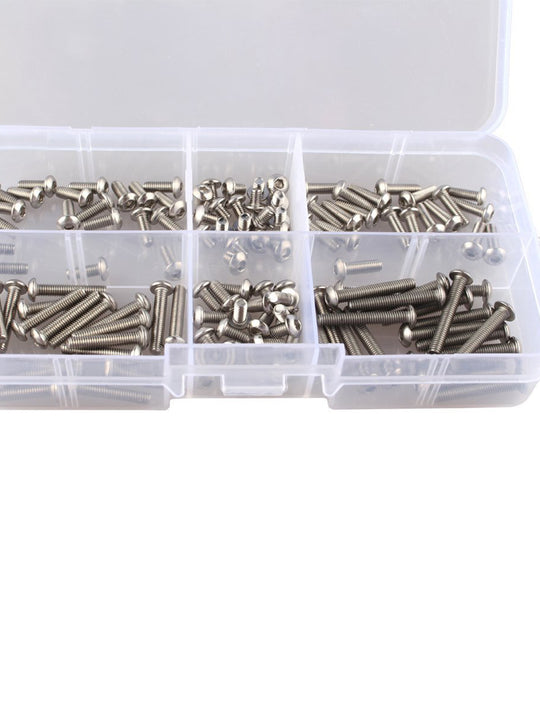 HALJIA 120pcs M3 Stainless Steel Button Hex Head Socket Cap Screws Assortment Kit