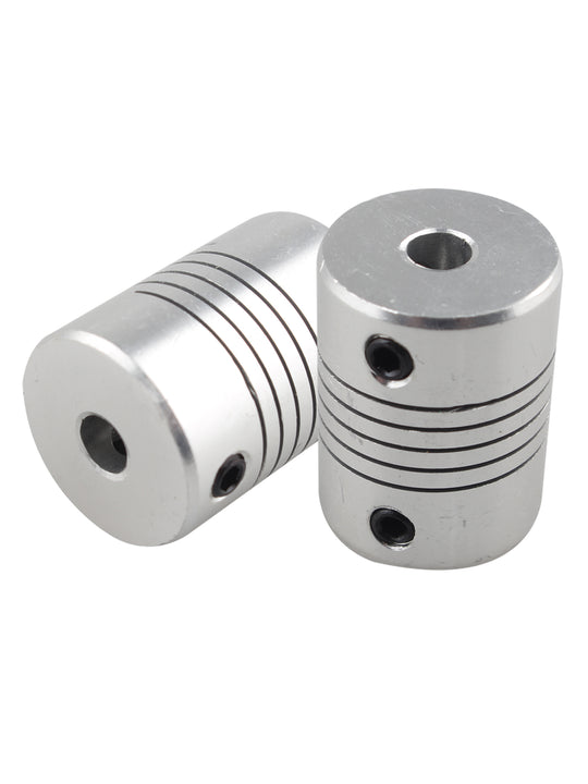 HALJIA 2 PCS Stepper Motor Flexible Couplings 5mm to 5mm NEMA Joint Connector Coupler 25mm Length Compatible with RepRap 3D Printer CNC Machine