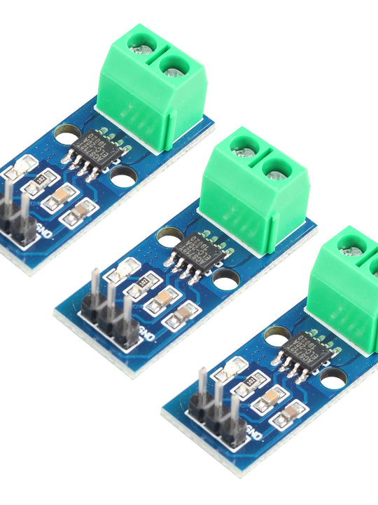 HALJIA 3PCS 20A Range Current Sensor Module ACS712 Module ACS712T Compatible with Arduino