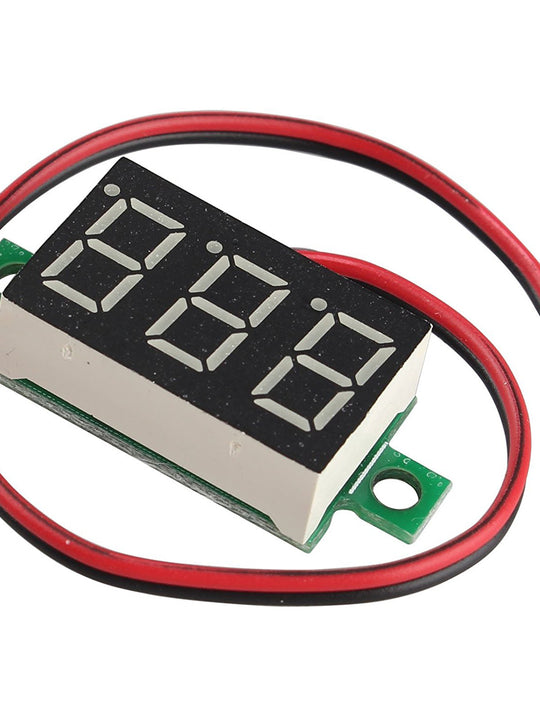 HALJIA 0.36 Inch DC 4.80V-30.0V Voltmeter 2 Wires Red LED Digital Display Panel Voltage Meter Volt Regulator for Car Automotive Battery Tester