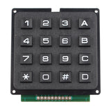 HALJIA 4 x 4 Matrix Array 16 Switch Keypad Keyboard Module 16 Key MCU Membrane Switch Keypad Compatible with Arduino Including Ebook