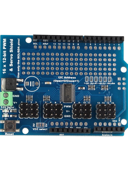 HALJIA 16-Channel 12-bit PWM Servo Motor Driver I2C Shield Board Robot Compatible with Arduino Raspberry Pi