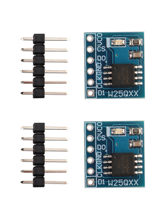 HALJIA 2Pcs W25Q32 Large Capacity Nor Flash Storage Module 32Mbit Flash SPI Interface BV FV STM32 Code Control Module