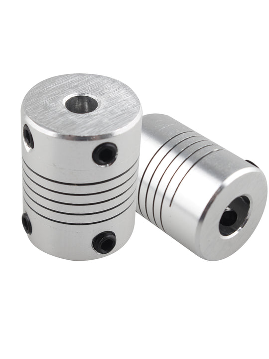 HALJIA 2 PCS Stepper Motor Flexible Couplings 5mm to 8mm NEMA Joint Connector Coupler 25mm Length Compatible with RepRap 3D Printer CNC Machine