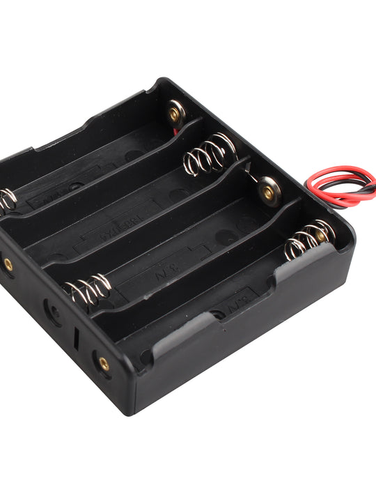 HALJIA 3Pcs 14.8V 18650 4 x 3.7V Battery Holder Case Plastic Battery Storage Box with Wire Leads