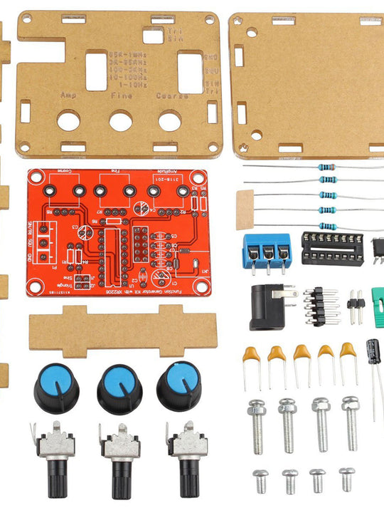 HALJIA XR2206 High Precision Function Signal Generator DIY Kit Sine Triangle Square Output 1Hz~1MHz Adjustable Frequency Amplitude