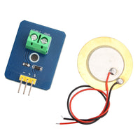 HALJIA 3.3V 5V Ceramic Piezo Vibration Sensor Analog Output Supplies Sensors Analog Piezoelectricity Controller Electronic Components 30mm x 23mm Sensor Module DIY KIT Compatible with Arduino UNO Rev3