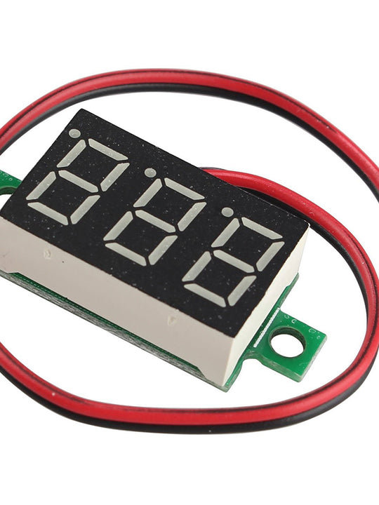 HALJIA 0.36 Inch DC 4.80V-30.0V Voltmeter 2 Wires Red LED Digital Display Panel Voltage Meter Volt Regulator for Car Automotive Battery Tester