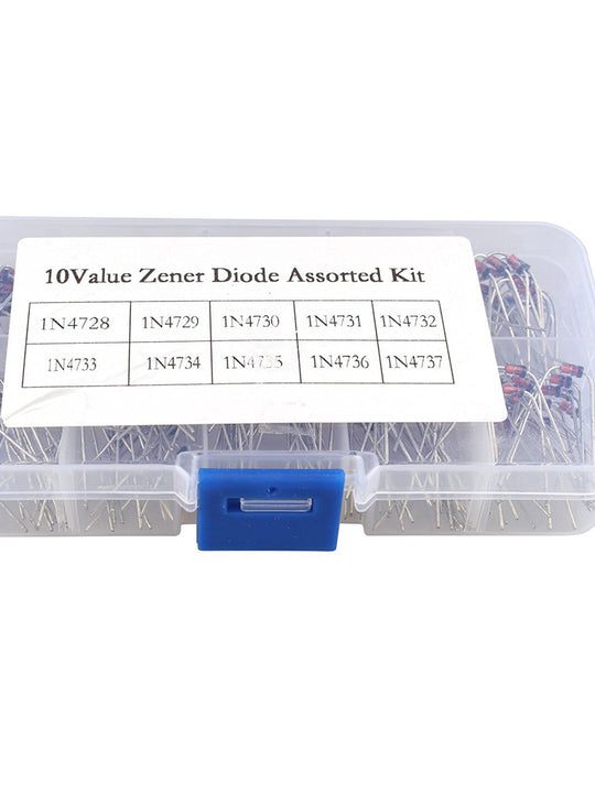 HALJIA 200 Pcs 10 Value 1W Zener diode Assorted Kit Set, Model: 1N4728 1N4729 1N4730 1N4731 1N4732 1N4733 1N4734 1N4735 1N4736 1N4737