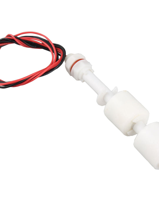 HALJIA ZP10010-2 Liquid Water Level Sensor Vertical 2 PP Float Switch Tank Liquid Water Sensor Dual Floating Switches White