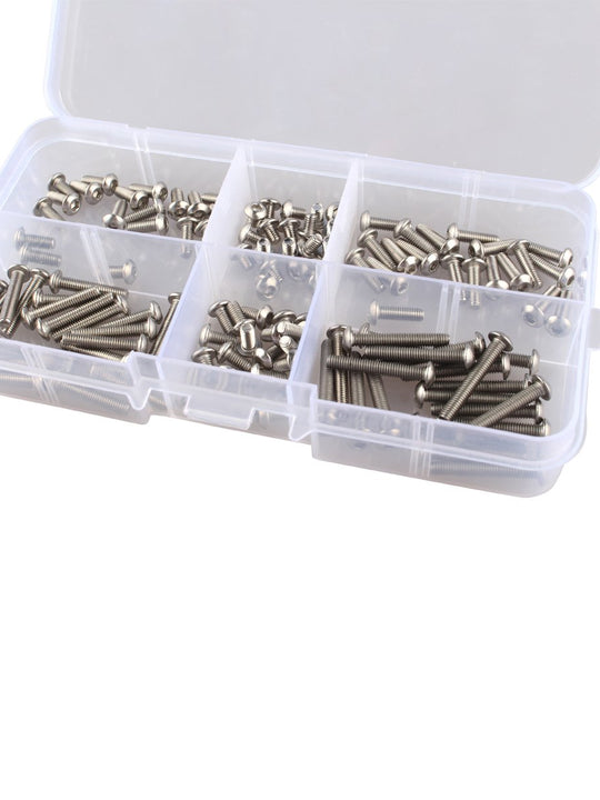 HALJIA 120pcs M3 Stainless Steel Button Hex Head Socket Cap Screws Assortment Kit