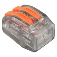 HALJIA Wire Connector, 20 Pack PCT-212 2 Port Lever Conductor Compact Connector Terminal Block Wire Push Cable Connector