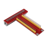 HALJIA T-Shaped GPIO Breakout Expansion Board + 40pin Ribbon Cable Compatible with Raspberry Pi 3 2 B+ Assembled T Type GPIO Adapter with 21cm 40 Pin Flat Ribbon Cable