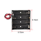 HALJIA 5Pcs 6V AA 4 x 1.5V Plastic Battery Holder Case Battery Storage Box with Wire Leads