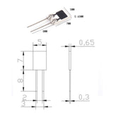 HALJIA 5PCS HDS10 Condensation Sensor Humidity Sensor Module Dew Point Sensor 94-100% RH DC 0.8V White